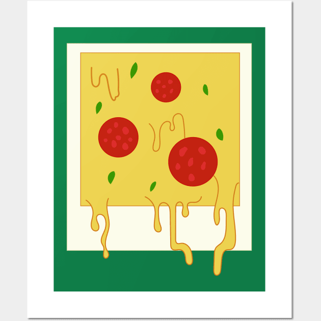 Dripping Polaroid Pizza Photo Wall Art by gabyshiny